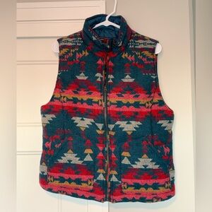American Eagle Outfitters Multicolor Patterned Vest